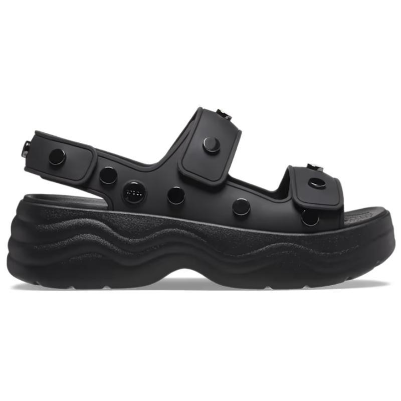 Crocs Clogs Skyline Studded Sandals 'Black' Women's