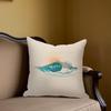 Sunset Wave Square Jacquard Pillow Cover for Sofa Office Waist Cushion Cover Home Decorative Pillowcase