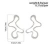 Minimalist Irregular Hollow Geometry Metal Stud Earrings Punk Statement Gold Color Earring Women's Charm Ear Jewelry
