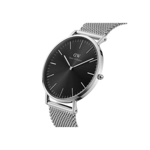 [Official Limited/2 Year Warranty/Genuine] Daniel Wellington DW Men's Watch Classic Mesh Onyx 40mm Watch for Men Silver Blue/Brown Luxury Watch Leathe