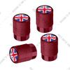 Auto CNC Aluminium UK Flagge Emblem Für Mini Cooper Jaguar Land Rover Ford Opel Honda Nissan 4 Stück Reifenventil Luftanschluss Ventilnadelkappe