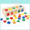 Wooden Shape Color Sorting Toy Box For Kid Educational Learning And Hand Eye Coordination