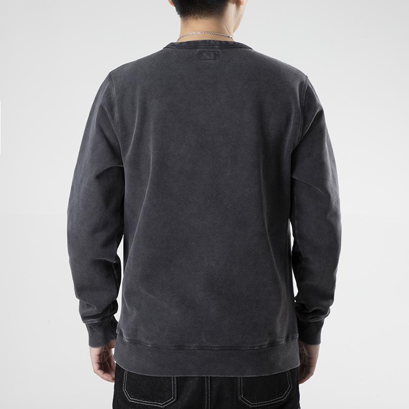 Men's Converse Jack Purcell Sweatshirts Men's Ink Black Crew Neck Moderate Regular