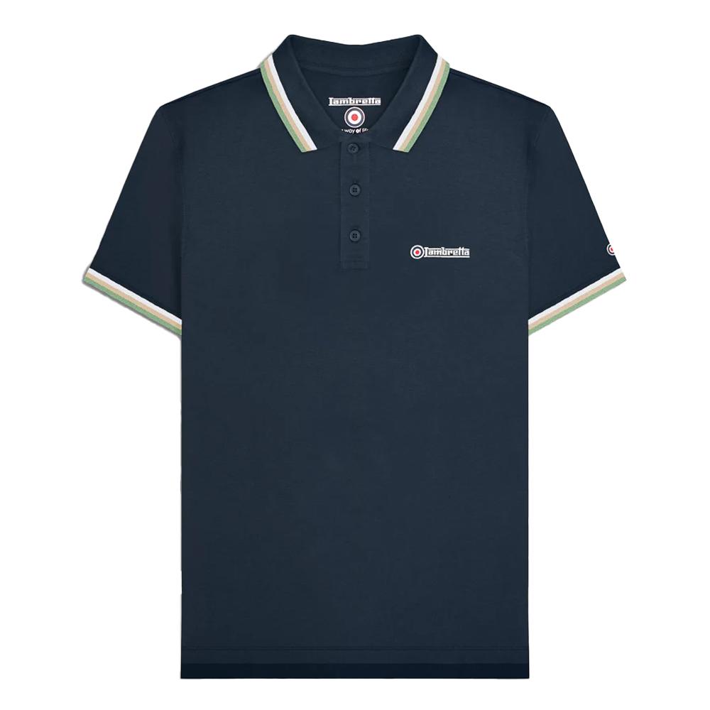 LAMBRETTA Mens SS25 Triple Tipped Polo Shirt
