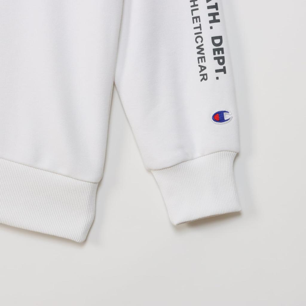 Champion Long Sleeve Schoolboy Hooded Kids' Hoodie, Quick-Drying, One-Point Logo, Sweatshirt, White, CK-ZS102