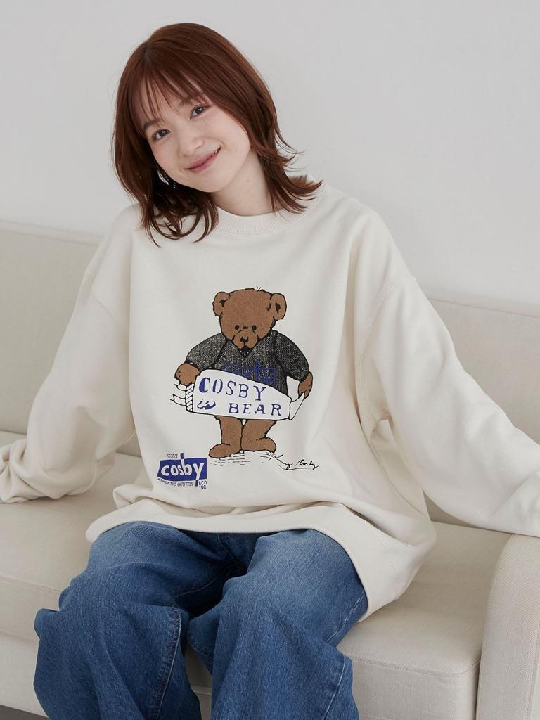 Cohen COSBY Special Order Bear Print Sweatshirt 75206010462 2150 NATURAL (21) M