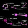 10/60pcs Glow In Dark Flexible Tongue Belly Lip Eyebrow Septum Ear Cartilage Daith Helix Piercing Earrings Punk Body Jewelry