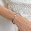 Titanium Steel Special Interest Light Luxury Design Stainless Steel Chain Natural Freshwater Pearl Bracelet