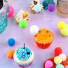 30Pcs Balloon Cake Topper Mini Colorful Balloon Cake Picks Reusable Round Shape Clay Balloon Cupcake Toppers Durable Premium
