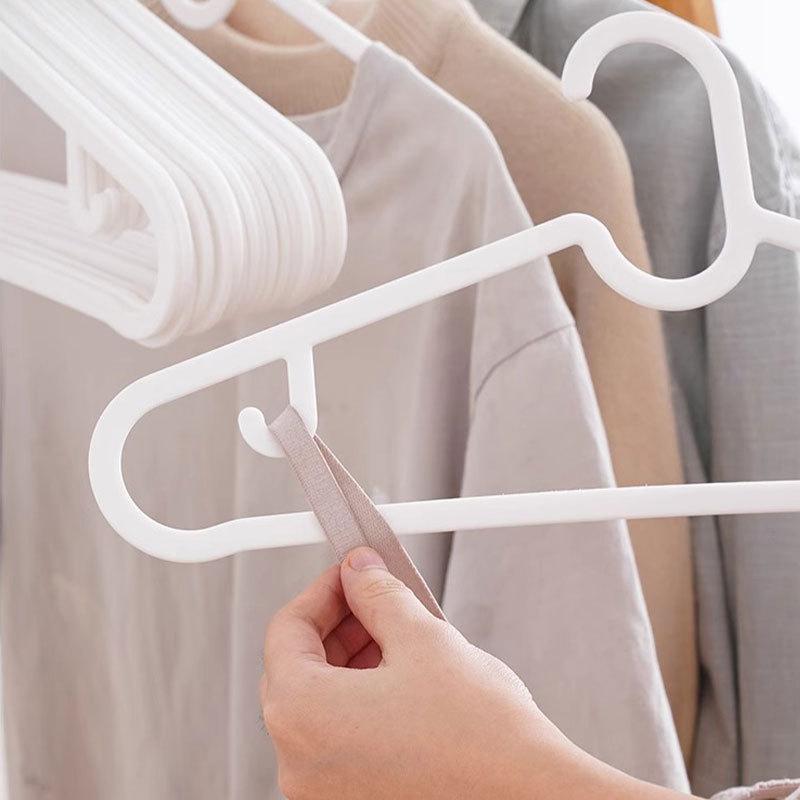 10-50pcs Lightweight Clothes Plastic White Hangers Dress Shirt Underwear Ultra-thin Slim Space-saving Flexible Clothing Hangers
