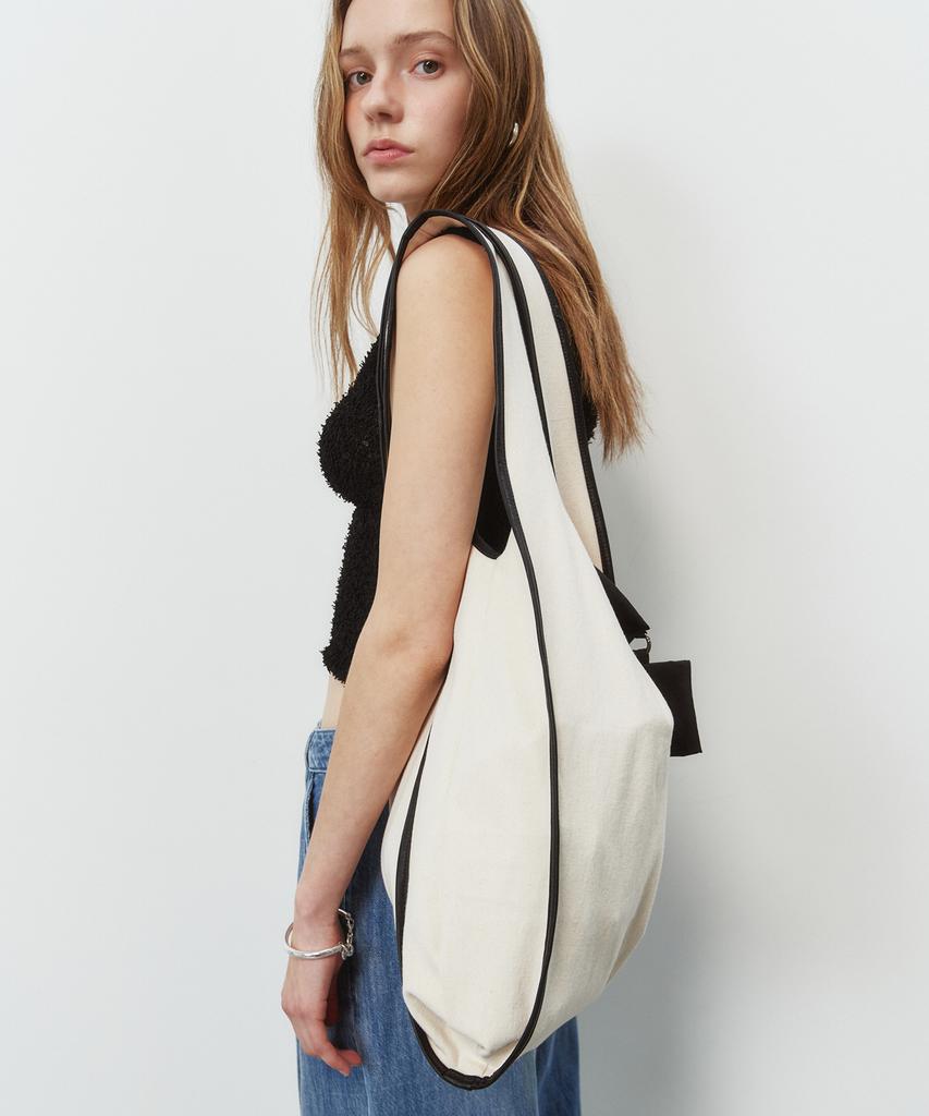 Plac Women Leather Trim Canvas Shoulder Bag
