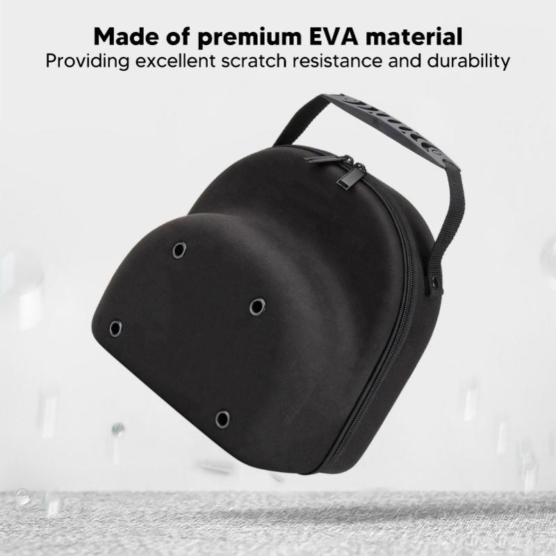 Estuche Rígido para Casco EVA Bolso Portátil para Guardar Gorras de Béisbol Soporte para Sombrero Para Viajar Almacenamiento en Casa Negro