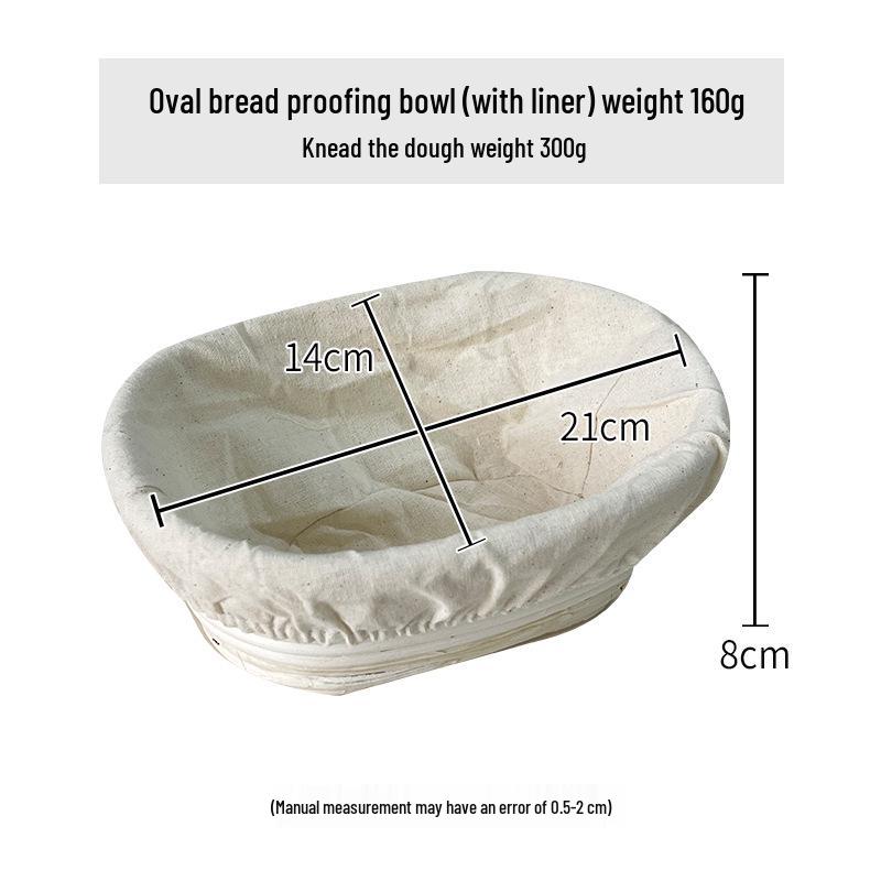 European Rattan Bread Fermentation Basket – Rustic Baking Utensil and Storage Bowl