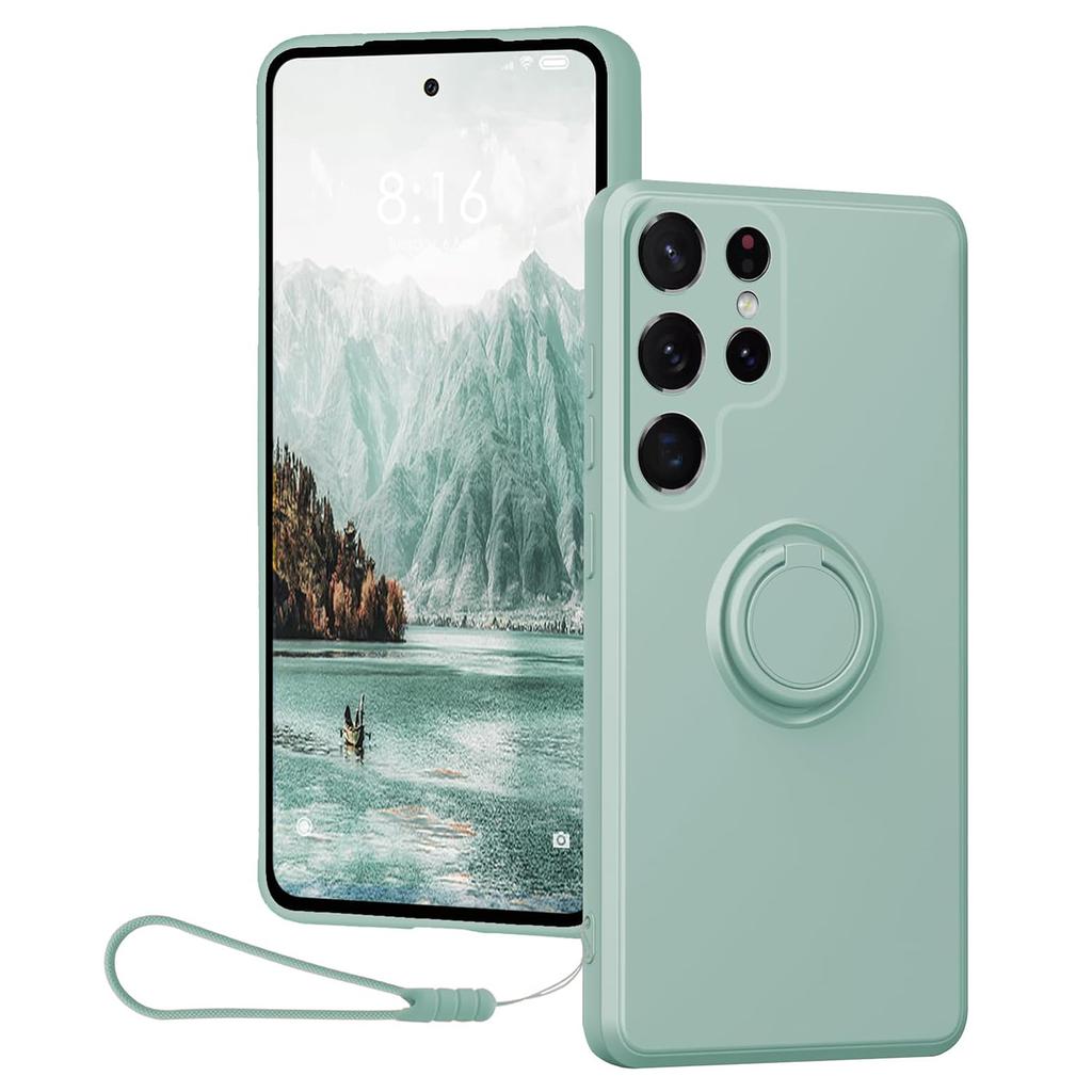 For Samsung Galaxy S24 Ultra Case with Strap Ring Holder Kickstand Phone Cover