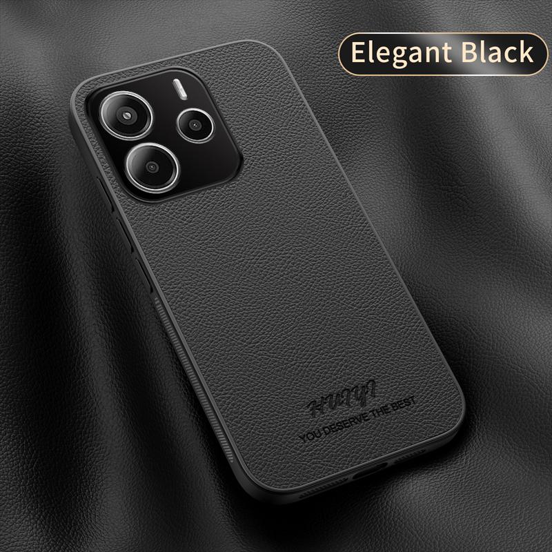 Leather Magsafe Case for Xiaomi Redmi Note 14 5G Global Car Magnetic Holder Wireless Charging Silicone Phone Cover RedmiNote14