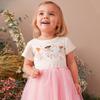 Novedad de Verano Vestido de Princesa de Malla con Estampado de Dibujos Animados para Niñas Adorable Falda de Tul Infantil