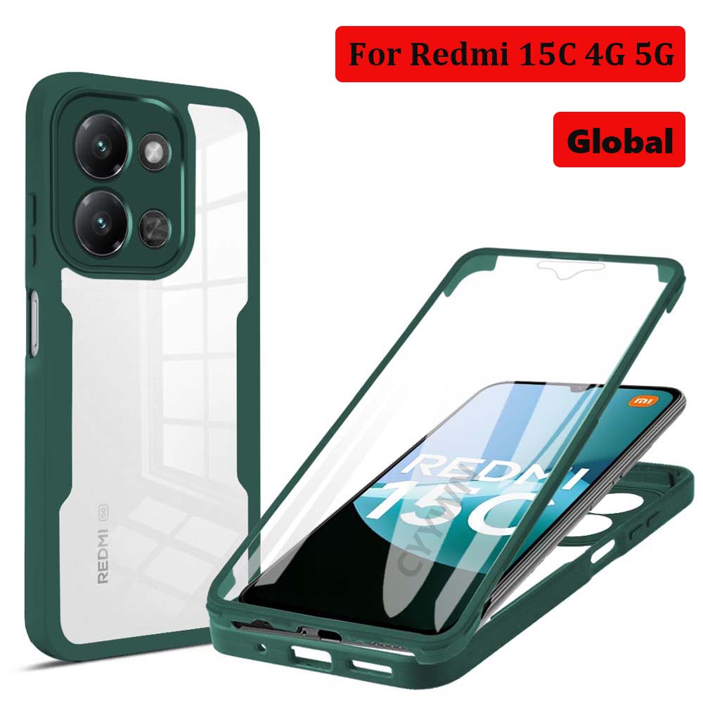 360 Full Body Screen Protector Transparent Case For Redmi 15C 4G 5G Global 171mm  Shockproof Phone Cover