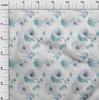 oneOone Cotton Flex Light Gray Fabric Florals Dress Material Fabric Print Fabric By The Yard 40 Inch