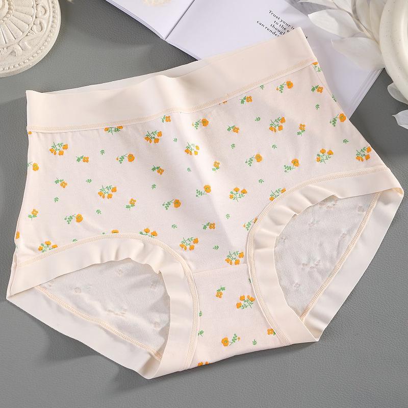Women Underpants Modal Panties Printing Underwear Breathable High Waist Comfortable Soft Plus Size Briefs Fit 40kg to 100kg