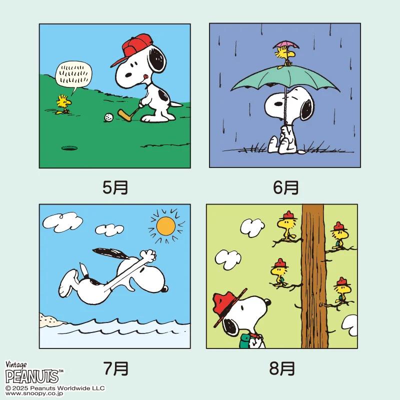 Sanrio Snoopy Veggkalender M 2026 Japan NYE Sanrio-figurer