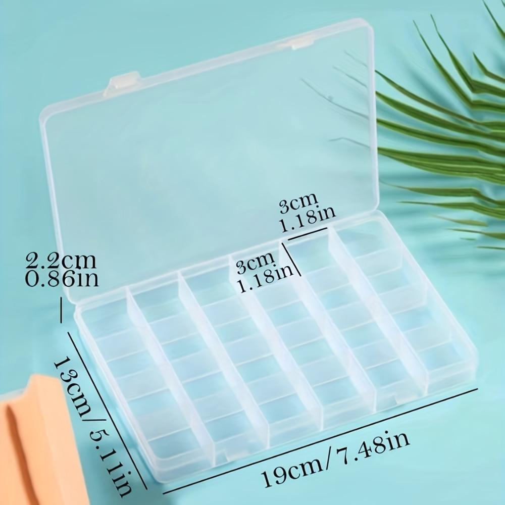 1 Pack 24 Grids Plastic Organizer Box Container Craft Storage Box Compartment Box with Adjustable Dividers for Beads Jewelry Fishing Tackles Art DIY