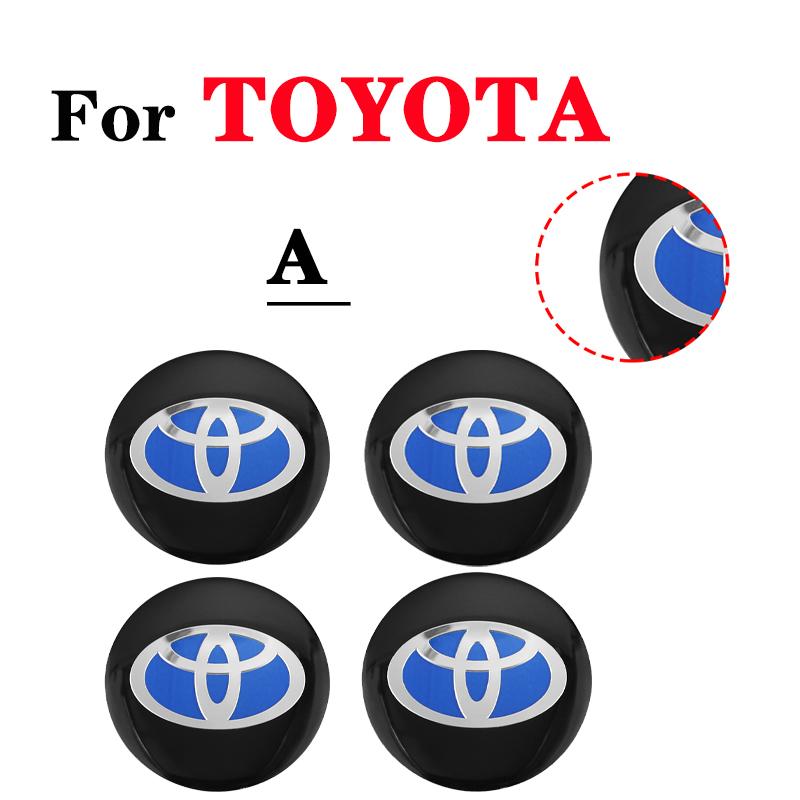 4pcs Car Wheel Stickers 56mm Auto Center Hub Cap Decal For Toyota Gazoo Racing TRD Corolla Yaris Chr Auris Rav4 Prius Prado