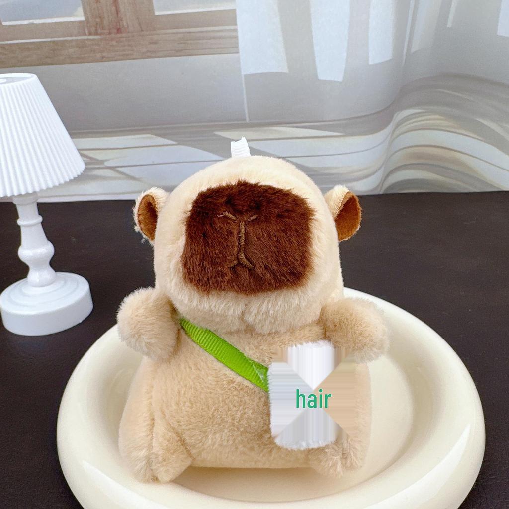 Colgante de Capibara Muñeco de Peluche Llavero para Mochila - Amuleto para Bolso de Venta Caliente de Celebridad de Internet