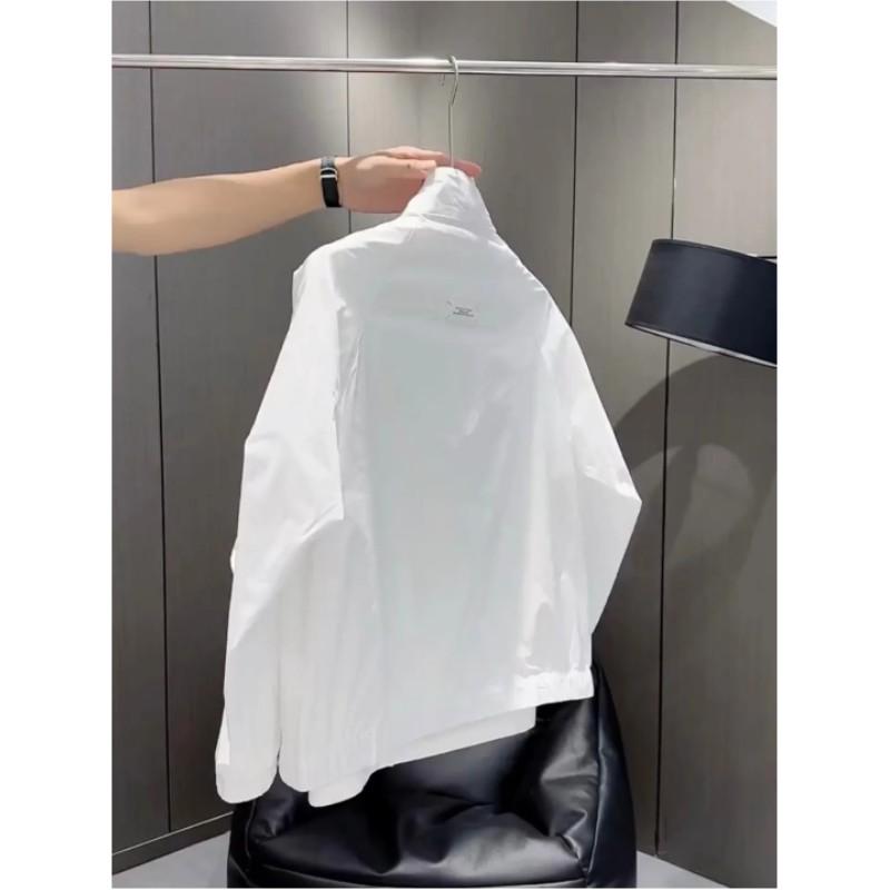 Pánská jarní osobnostní ležérní bunda se stojáčkem, mládežnická jednobarevná slim pracovní bunda