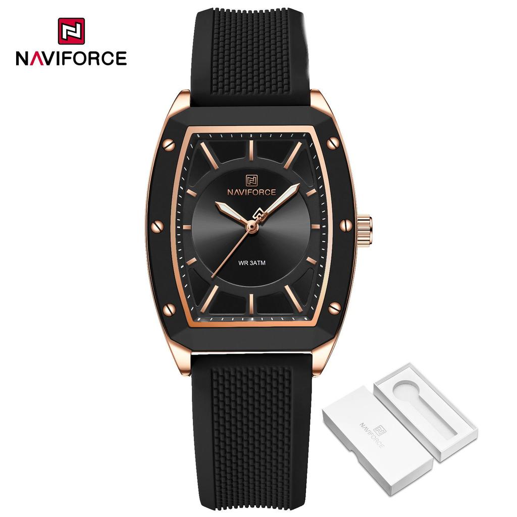 NAVIFORCE Watch for Women Square Elegant Waterproof Luminous Watches Quartz Import Ladies Wristwatch Valentine Day Gifts NF5049