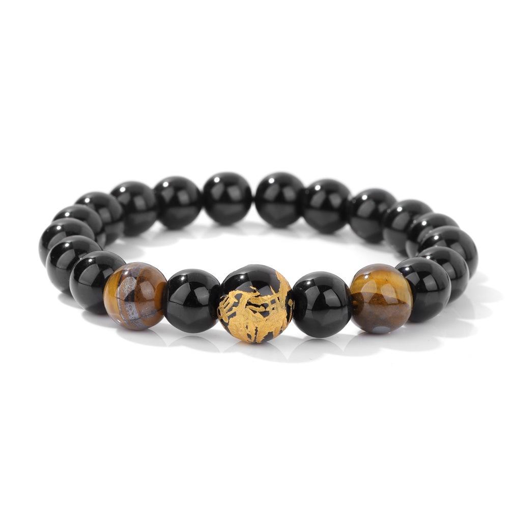 

JYL TS Bracelet Men s Beaded Elastic Dragon Design Brings Power & Good Fortune Huang Hu северная техасский зеленый