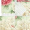 2D FLAT PRINTING 2pcs Curtains (Without Rod) Floral Peony Design Ramadan Festival Creative Curtains Semi-Sheer Curtains