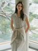 Aeskoneo Clean Line Modern Shirt Dress Light Gray At6Opb031Le