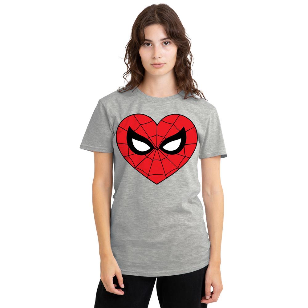 Spider-Man Unisex Adult Heart T-Shirt