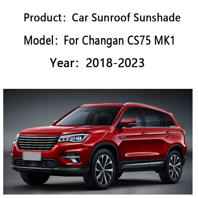 For Changan CS75 2018~2023 MK1 Skylight Sunshade Sunroof Electrostatic Adsorption Visors Anti UV Sun Protection Car Accessories