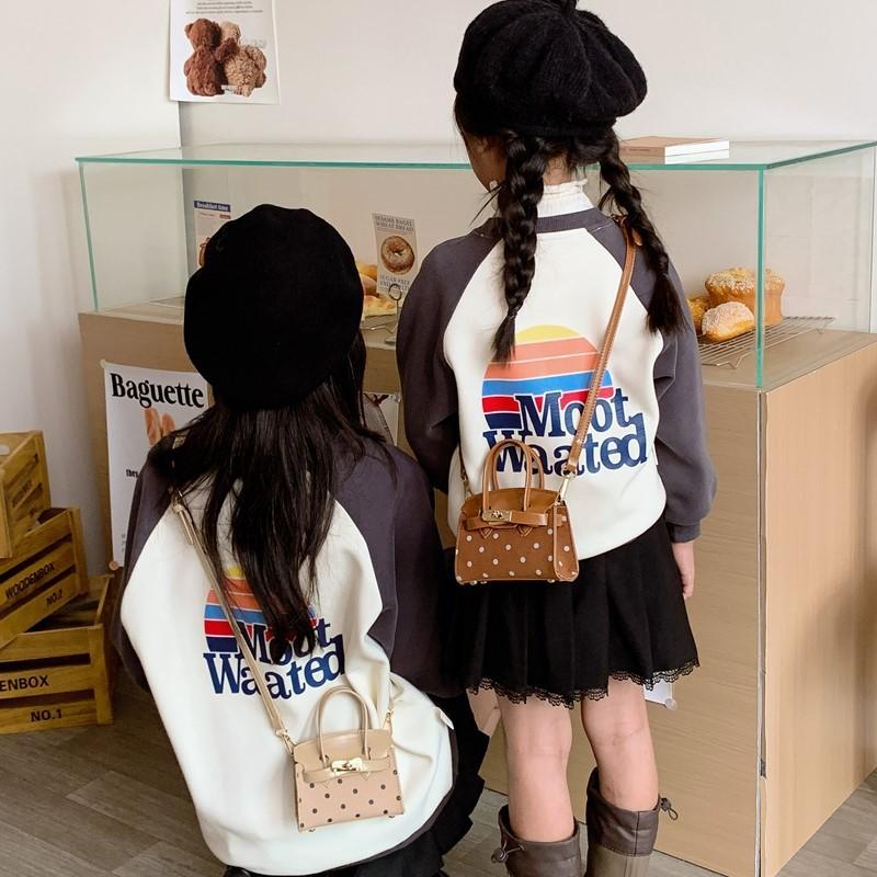 Children Polka Dot Pattern Pu Small Bag With Geometric Pattern For Daily Use