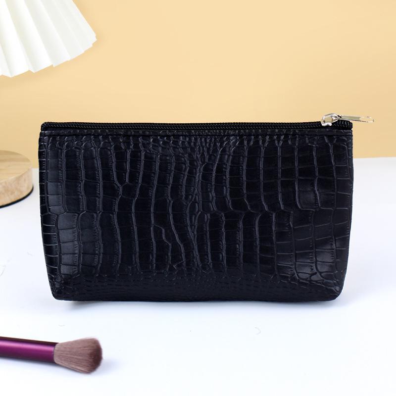 

Женская косметичка с каменным узором - стильный вместительный органайзер для туалетных принадлежностей Small Bag чёрный