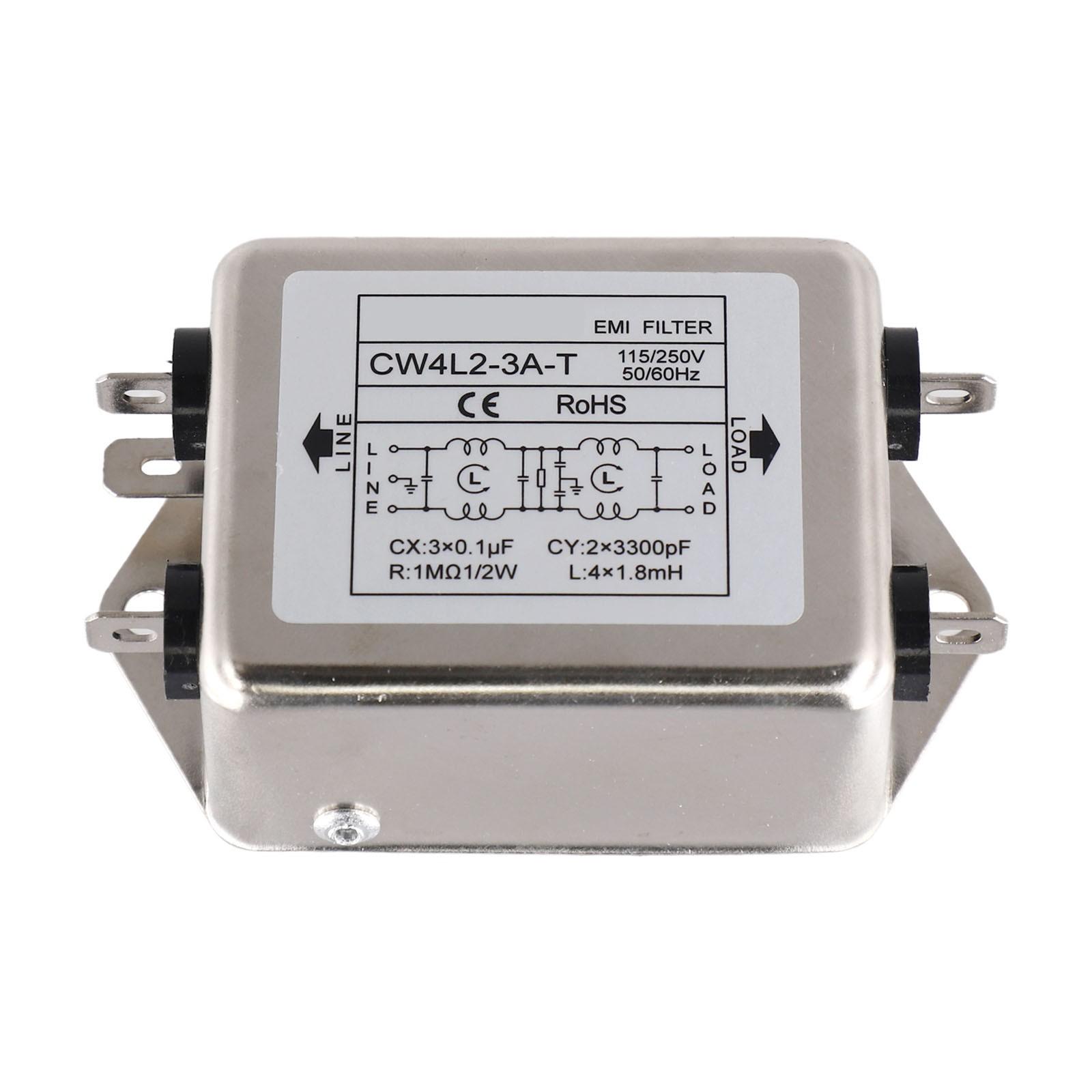 

3A1020A Сетевой фильтр с двухсекционной конструкцией для эффективной фильтрации шумов CW4L2-3A-T