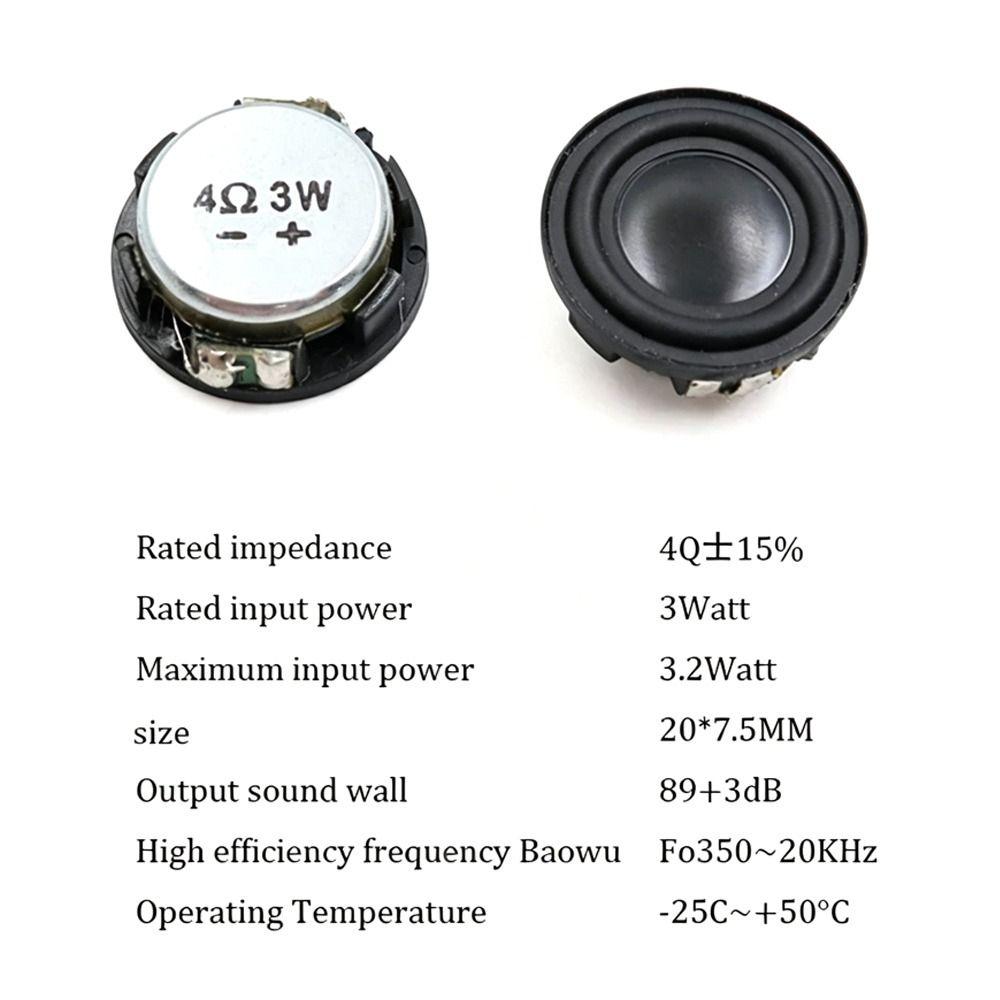 1/2Pcs 4Ohm 3W Neodymium Loudspeaker