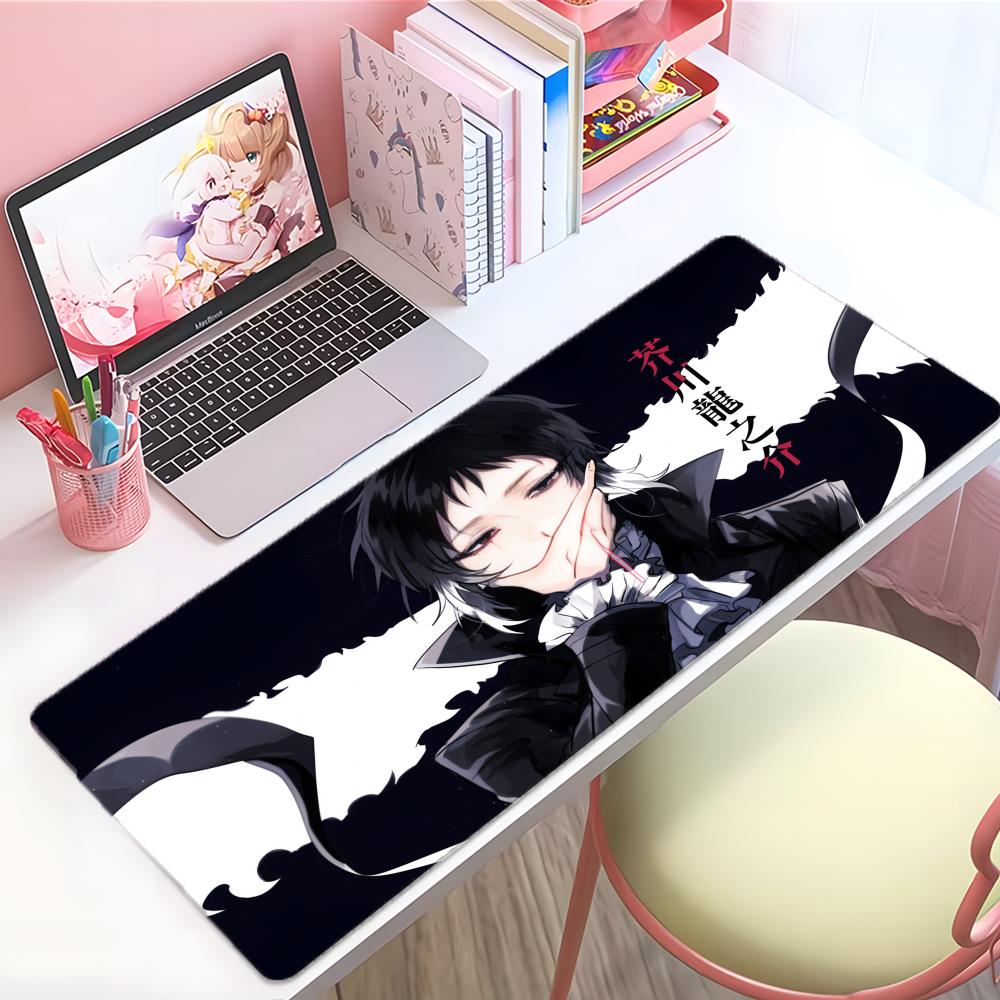 Cool Stylish Anime Bbungo Stray Dogs Mouse Pad Large Thick Desk Pad Stitched Edges Gaming Mouse Mat For Pc