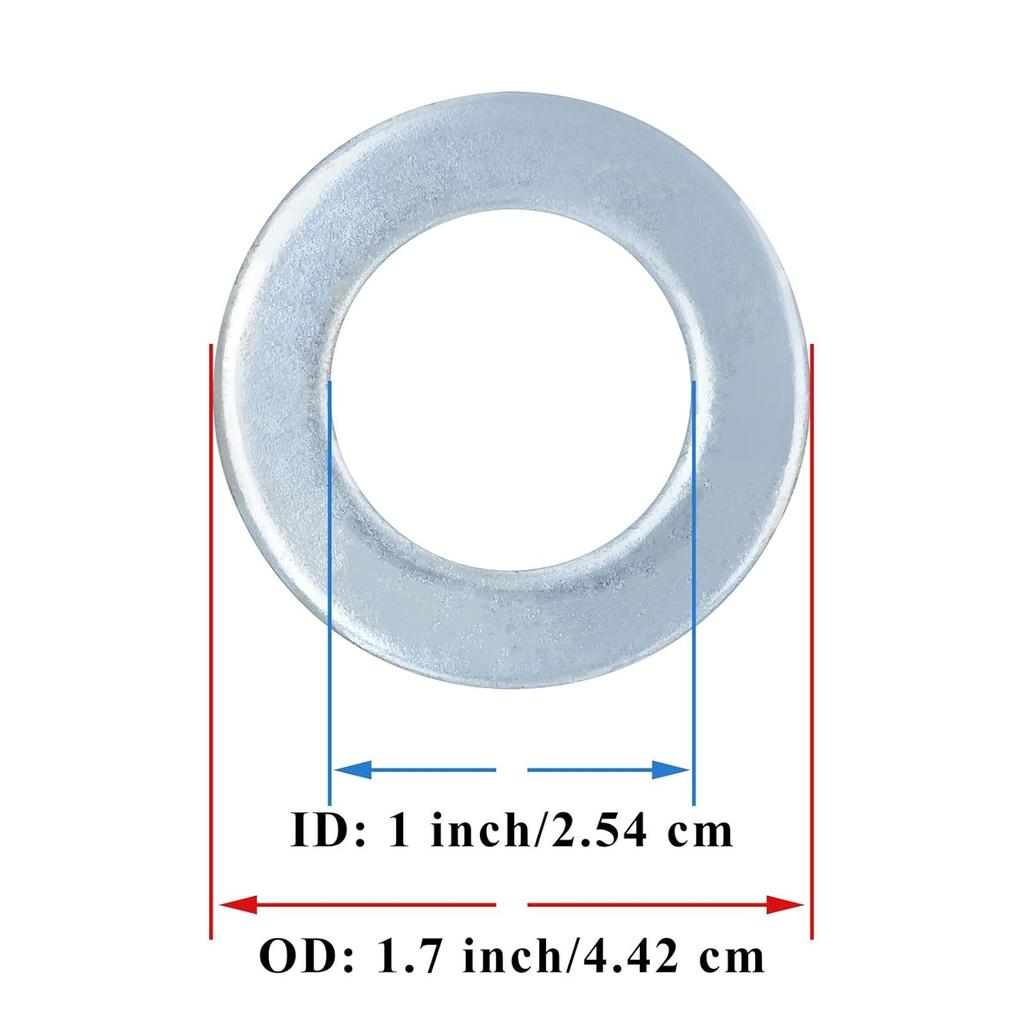 2 Sets Trailer Nut Kit For 1" Shaft Spindle, Includes 1" Shaft Spindle Nuts 1" Spindle Washers & 2.2" Long Cotter P High Strength Trailer Axle