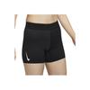 Nike Aeroswift Dri-Fit Adv Estampa de Logotipo Cintura Elástica Cintura Média Shorts Casuais Três Quartos Femininos shorts Preto FN3272-010