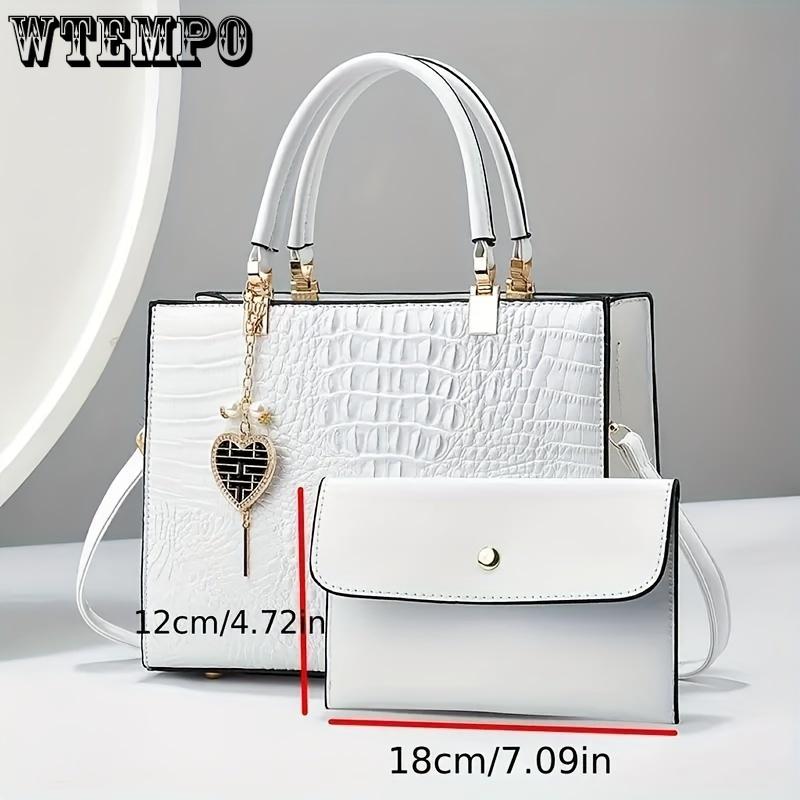 New Handbag With Crocodile Pattern, High Quality And Large Capacity Gift For Mom Crossbody Handbag Tote Bag