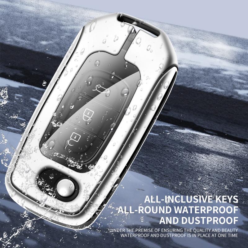 Zinc Alloy Leather Car Key Case Cover Shell for Renault Kadjar Captur Megane Sandero Stepway Logan Clio 5 Arkana 2020 2021 Parts