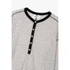 STUDIO TOMBOY Henry Neck STripe Long Sleeve T shirT  910622222cT 