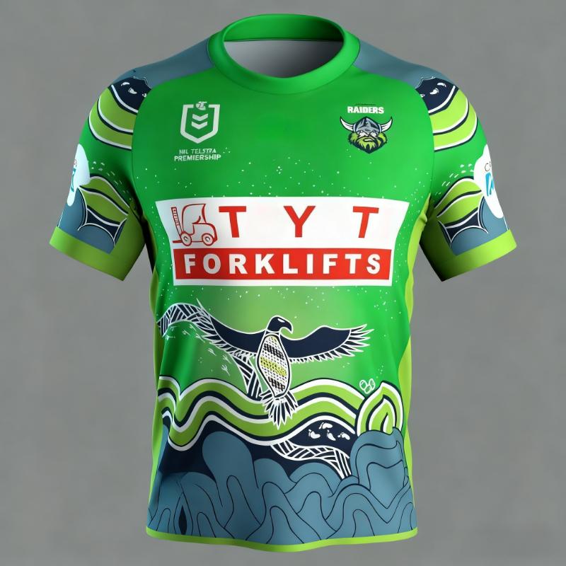 2026 Summer Men's New Canberra Raiders Rugby Training Jersey T-shirt for Both Men and Women