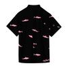 Men's Casual Loose Fit Short Sleeve Hawaiian Shirt Lightweight Breathable Button Down Beach Shirt with Tropical Palm Tree and Shell Print