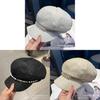 Pearl Chain Lace Octagonal Hat With Wide Brim For Sun Protection And Fashion