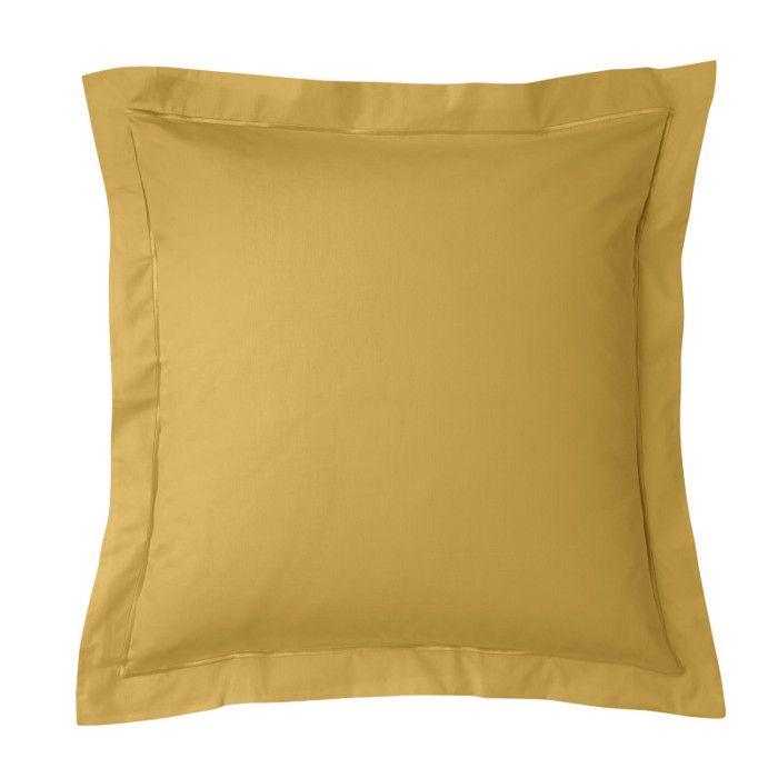 Combed Cotton Percale Pillowcase "Julian" All Sizes Pure Cotton - Julian Mango - - Julian Mango - Pillowcase 65