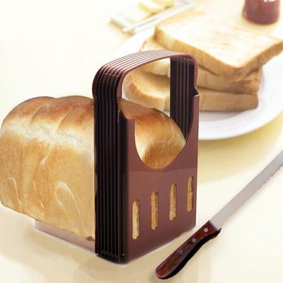 Foldable Practical Bread Cutter Loaf Toast Slicer Cutting Slicing Guide Kitchen Tool