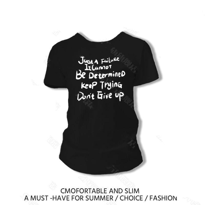 Women's Casual Motivational Quote Print T-shirt Slim Fit Short Sleeve Crew Neck Summer Top